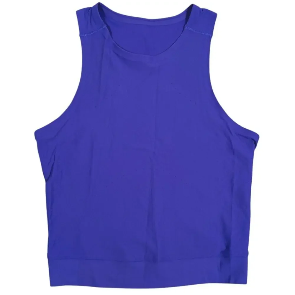Lululemon SenseKnit Running 2 pc SET High-Rise Leggings Tank Top Size 4/6 Indigo